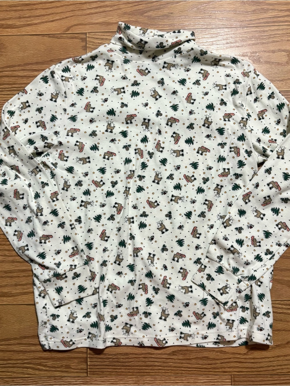 Vintage 90s Corner Stone Moose Christmas Holiday Turtleneck Grannycore Large